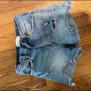 Abercrombie high rise midi shorts